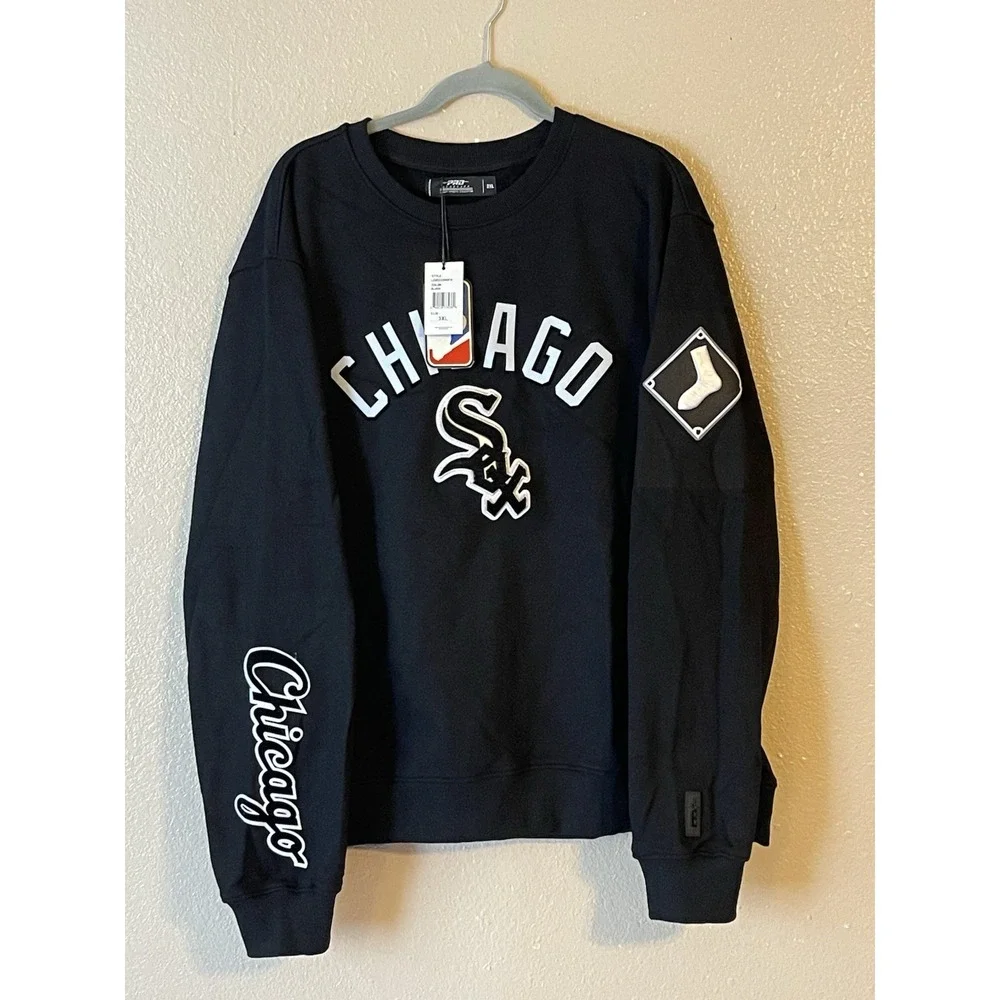 Men's‎ 3XL NWT Chicago White Sox Pro Standard Classic Crew Neck Sweatshirt Black